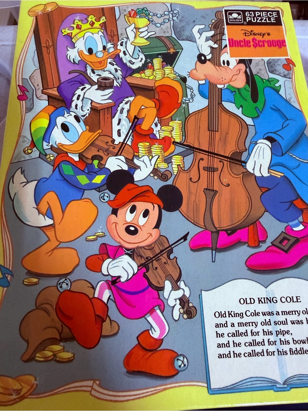 Disney Uncle Scrooge Old King Cole Donald Goofy Mickey Mouse 63 11X215 Puzzle